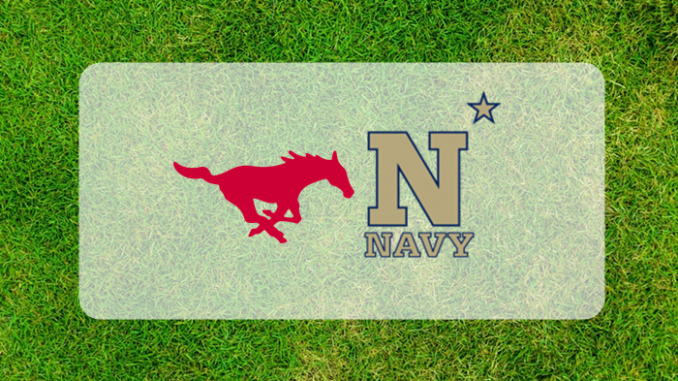 SMU and Navy logos