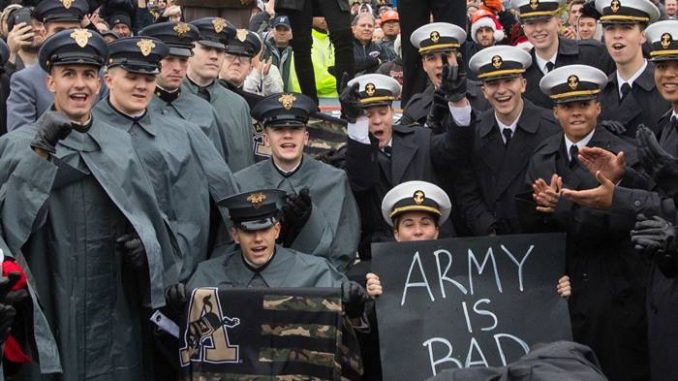 Army cadets and Navy midshipmen